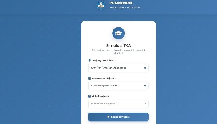 Cara Login Simulasi TKA SMA 2026, Ini Link Resmi dan Langkahnya